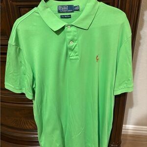 Ralph Lauren Green Polo Shirt Classic Design